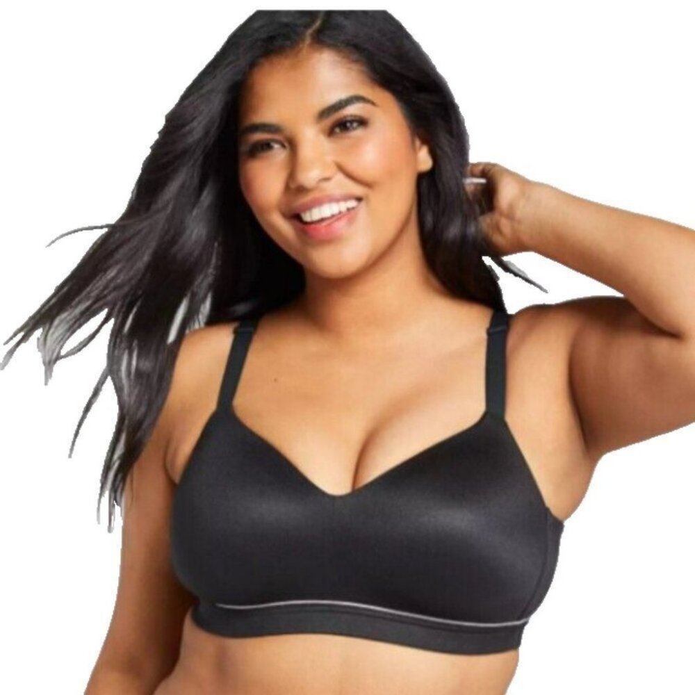 Cacique Womens Bra 38G Lightly Lined Lounge Wireless Black Lane Bryant - Picture 2 of 8